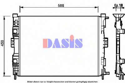 AKS DASIS 181001n -  Радиатор, охлаждение двигателя